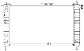 Радиатор охлаждения Nexia SOHC, DOHC алюм. паяный с повыш. теплоотдачей (Luzar) (3)