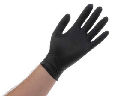 Перчатки нитриловые с PU для малярных работ, размер L (в уп. 100 шт) черные (Jeta Pro)