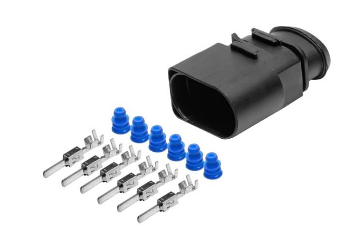 Разъем 1J0973833 6-ти контактный моторного отсека AUDI A4 [B7] (2005-2007)