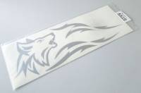 Наклейка "Волк" серебро к-т на две стороны (28х29см) (Россия)