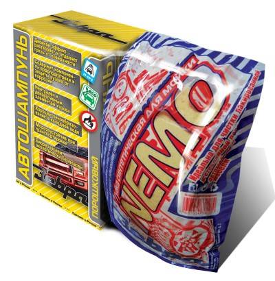 Набор "Шампунь порошковый (15 пак)+ губка NEMO" (Зебра)