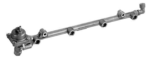 Рампа топливная со штуцером и клапаном ГАЗ 31105, УАЗ 31519 (ЗМЗ-40522.10 и их модификации) (ПЕКАР)