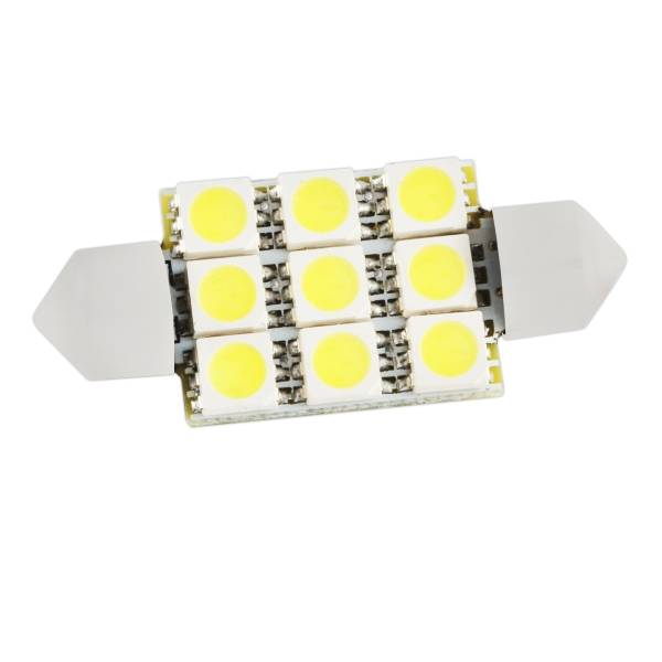 Лампа салонная 12V C10W T11 SV8.5 9 SMD 39мм (SKYWAY)