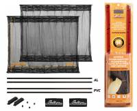 Шторки солнцезащитные раздвижные компл 2 шт. (ASPS-S-06) AIRLINE М (50*42-47 см) 2 шт., черные