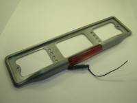 Рамка под номер пласт. с доп.стоп-сигналом (серая) (Россия)