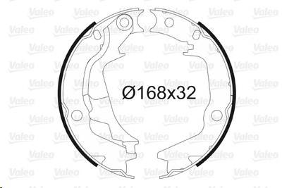 Колодка торм. Hyundai Sonata EF i20 Kia Soul задн. /барабанные/ 168х32