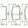 Колодки тормозные задние Honda Accord с 2008г. (Bosch)