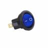 Клавиша ON-OFF 12V 20A 3 конт. синяя с подсветкой, круглая (Nord Yada)