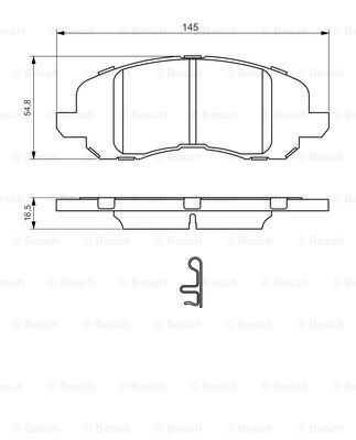 Колодки тормозные передние Mitsubishi ASX Dodge Caliber 06> (BOSCH)