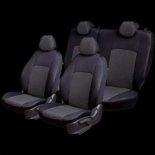 Чехлы на сиденье /Toyota Corolla-10/ E140/150 2006-2012 г. Дублин Жаккард черный