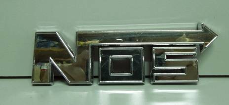 Эмблема надпись "NOS" 11х3см хром (No name)