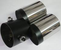 Насадка на глушитель нержавейка 2 трубы