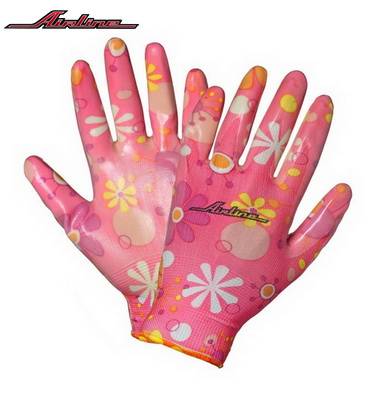 Перчатки нейлоновые женские с цельным полиуретановым покрытием ладони Airline (40)