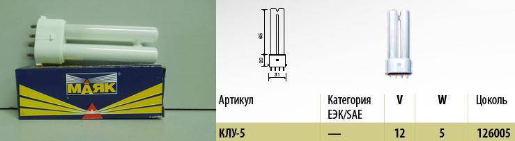 Лампа освещения салона КЛУ-5 (ВАЗ 2110) (МАЯК) (50) (Маякавто)