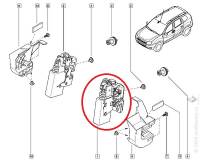 Замок двери Renault Duster с 2010 г. перед. лев. (электрич.)