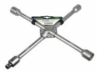 Ключ балонный крестовой 17х19х22 усиленный с переходником (Дело Техники) Ключ балонный крестовой 17х19х22 усиленный с переходником (Дело Техники)