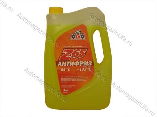 Антифриз AGA-65 G12++ 5л желтый