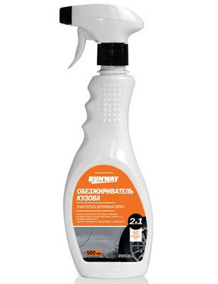 Обезжириватель кузова 500мл триггер (очиститель битумных пятен) (RUNWAY) (12)