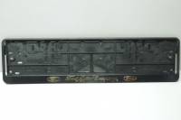 Рамка под номер Ford с золотым рельефом с защелкой (г.Новосибирск) (Россия)