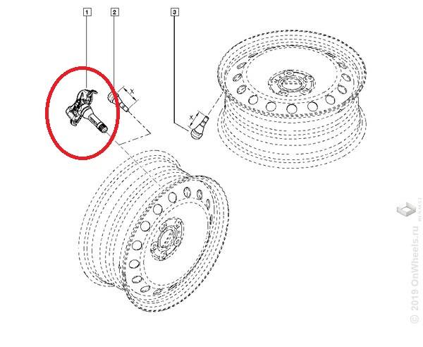 Датчик давления в шине Renault Megane IV