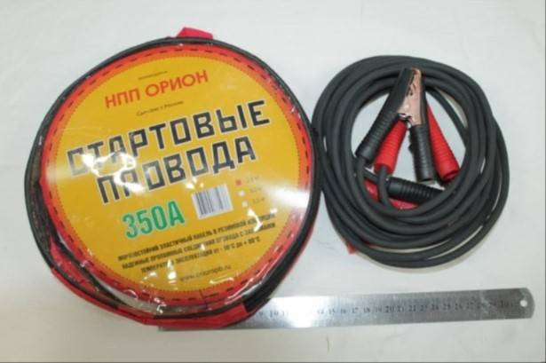 Провода прикуривателя /350 А/ 2,5 м. в сумке (НПП Орион) Провода прикуривателя /350 А/ 2,5 м. в сумке (НПП Орион)