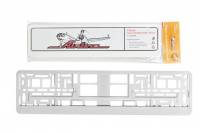 Рамка под номер пластик белая (Airline)