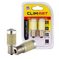 Лампа 1-конт. 12V P21W T25 144 LED с цок. BA15s (2 шт в блистере) (CLIM ART)