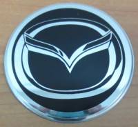 Наклейка MAZDA на автомобильные колпаки, диски диаметр 55мм комплект 4шт.