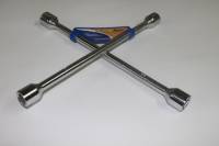 Ключ баллонный крест 4 головки /17х19х21х22/ (KRAFT)