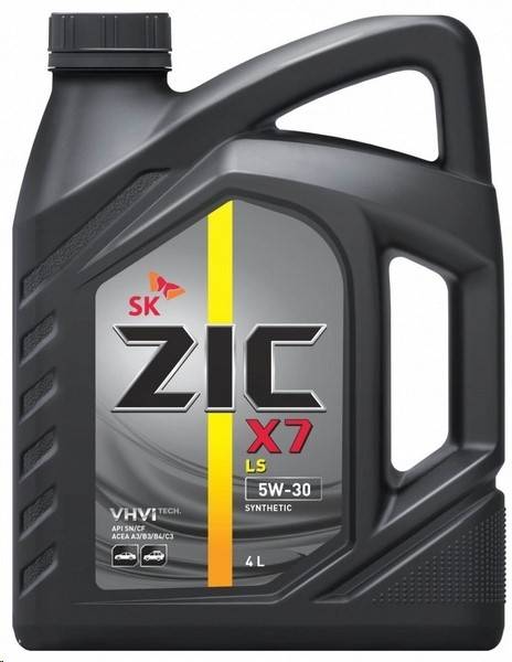 Масло моторное ZIC X7 LS 5W30 SN/CF (4л.) синт.