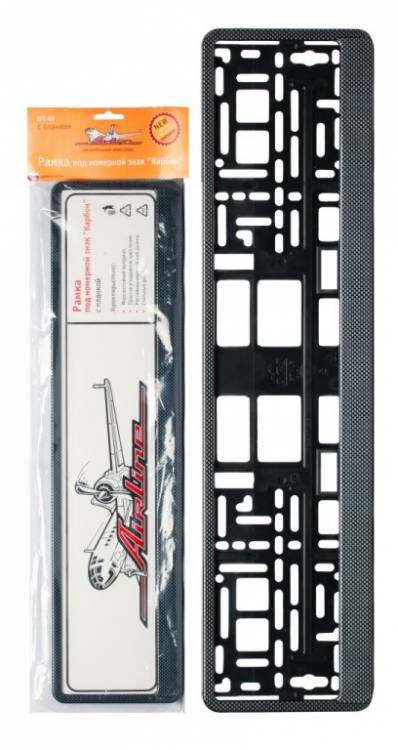 Рамка под номер пластик карбон (Airline)