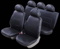 Чехлы на сиденья VW Polo седан 09-- Senator Atlant разд. экокожа черные (Azard Group)