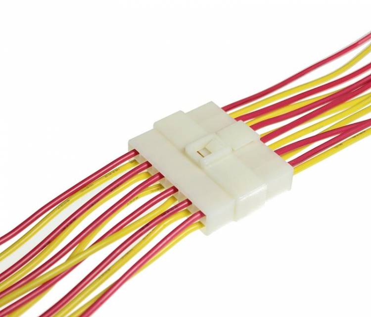 Клемма 6,3 мм (м+п) 12 конт. с проводами (Nord Yada)