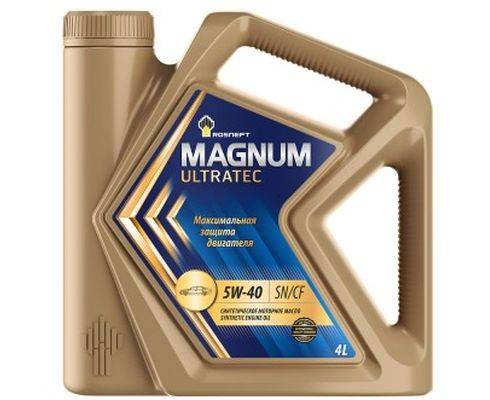 Масло моторное Роснефть Magnum Ultratec 5W40 SN/CF (4л.) синт. бенз., диз.