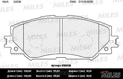 Колодка торм. Toyota Auris Corolla E15 Rav4 III перед.