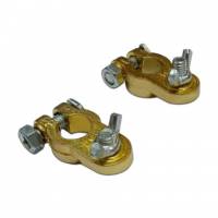 Клемма АКБ латунь, крепление болт 2шт BTK-05E AVS