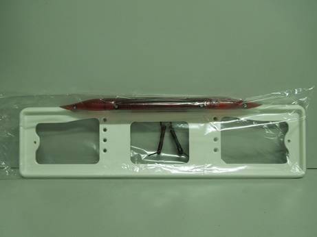 Рамка под номер с подсветкой и стоп-сигналом белая