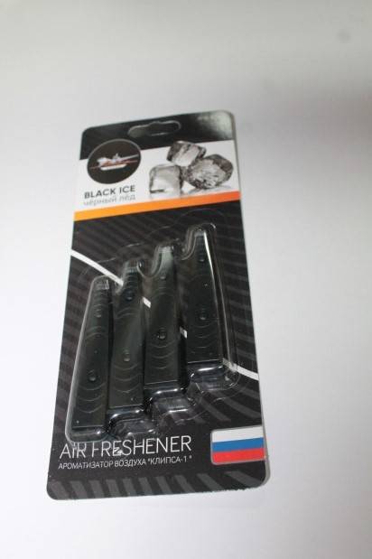 Освежитель (ароматизатор) на дефлектор клипса Черный лед (Airline)