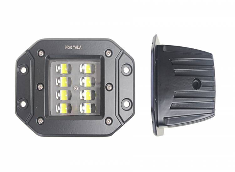 Фара светодиодная дополнительная + стробоскоп 8 SMD 24W, 10-30V, 122*91*74 дальний