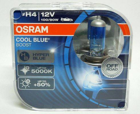 Лампа OSRAM H4-12-100/90 Boost COOL BLUE набор 2шт Евро-бокс (10)