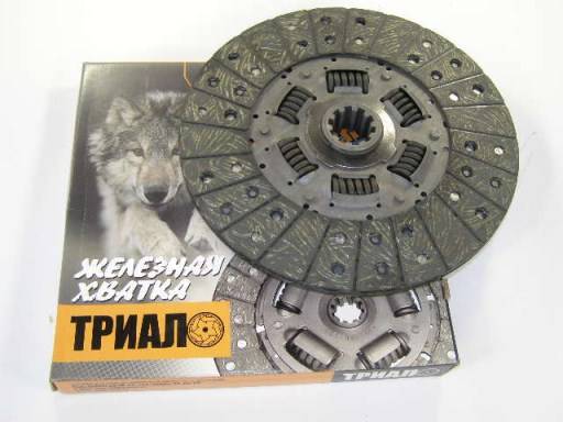 Диск сцепления /УАЗ дв.451/ 4-ступ. (под простую корз., широкое феродо) 90 л/с (ТРИАЛ)