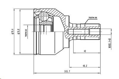 ШРУС Mazda 3 1.5-2.0 --06 наруж. (AYWIparts) Корея (10) ШРУС Mazda 3 1.5-2.0 --06 наруж. (AYWIparts) Корея (10)