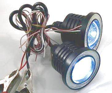 Фара доп. дневные ходовые огни FOG LIGHT 20W п/туман 9 диодов, линза 64мм ангельские глазки, из 2шт