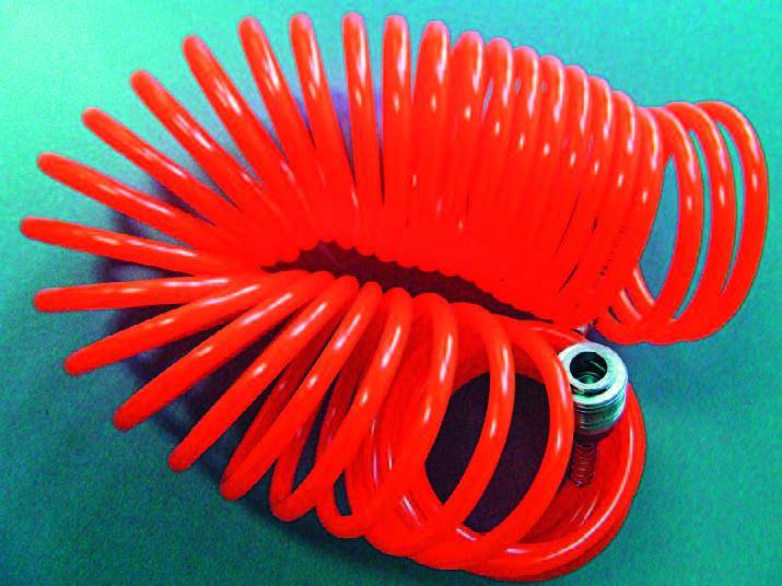 Шланг подкачки шин спиральный с быстросъемным соединением 15 м. (Сервис ключ)