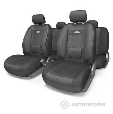 Чехлы на сиденья унив. COMFORT велюр ортопед. поддержка цвет Аташе (11пр) (Autoprofi) (M) COM-1105 Attache