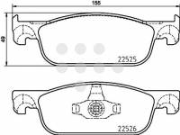 Колодка торм. Lada X-Ray Renault Logan II Sandero II 1.6 с 2016 г. перед. 155 мм (ADR)