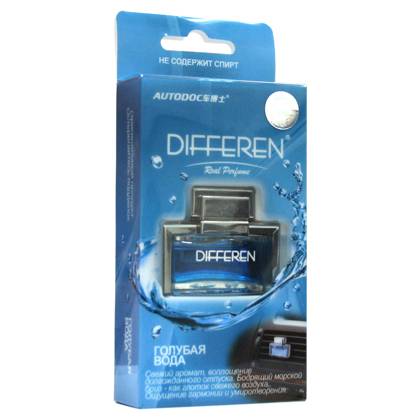 Освежитель (ароматизатор) на дефлектор жидкий DIFFEREN "Голубая вода" (11мл.) (VAD)