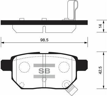 Колодки тормозные задние Toyota Corolla E150 Auris Yaris SP2094 (SANGSIN)