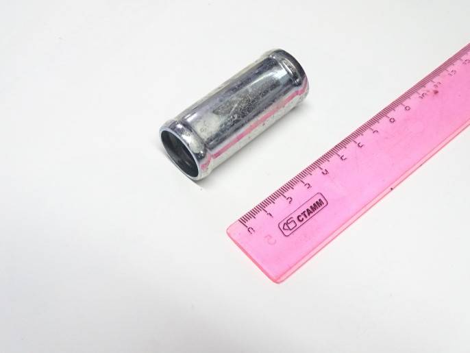 Трубка соединитель для патрубков прямая D25х25 L= 60 мм (металл)