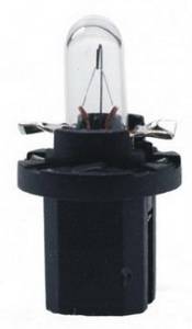 Лампа 12V бесцок. W1,2W с патроном черным (B8.5d) (ДиаЛУЧ) (50)